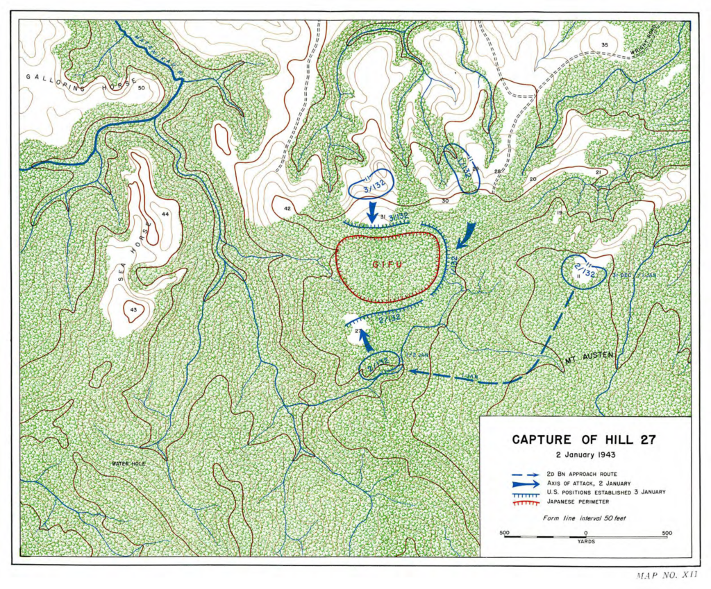 Terrain showing the area of Hill 27